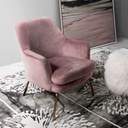 A-Chisa Arm Chair - Gold/Pink Velvet