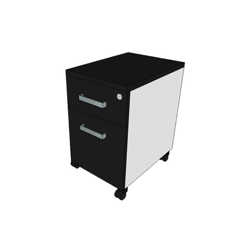 AC-MS Drawer Cabinet Mp452/White-Black